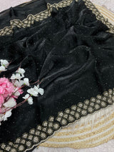 Space Silk diamond work saree