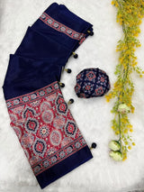Ajrak latkan new model saree