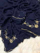 Rangoli crush pure handwork saree