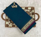 Narayanpeta Mercerised Cotton elephant small boarder saree