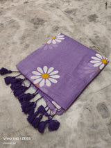 Pure Mul cotton sunflower 🌻 handpainted saree