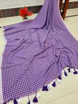 Korean inspired pure mul cotton saree