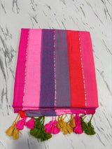 Mul Cotton 120 count Rainbow saree