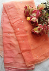 Chiffon patra work saree