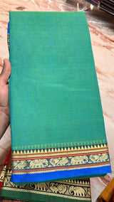 Narayanpeta Mercerised Cotton elephant small boarder saree