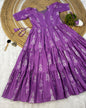 Warli doll art block print maxi