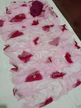 Chiffon butties shibori dye saree
