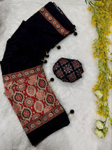 Ajrak latkan new model saree