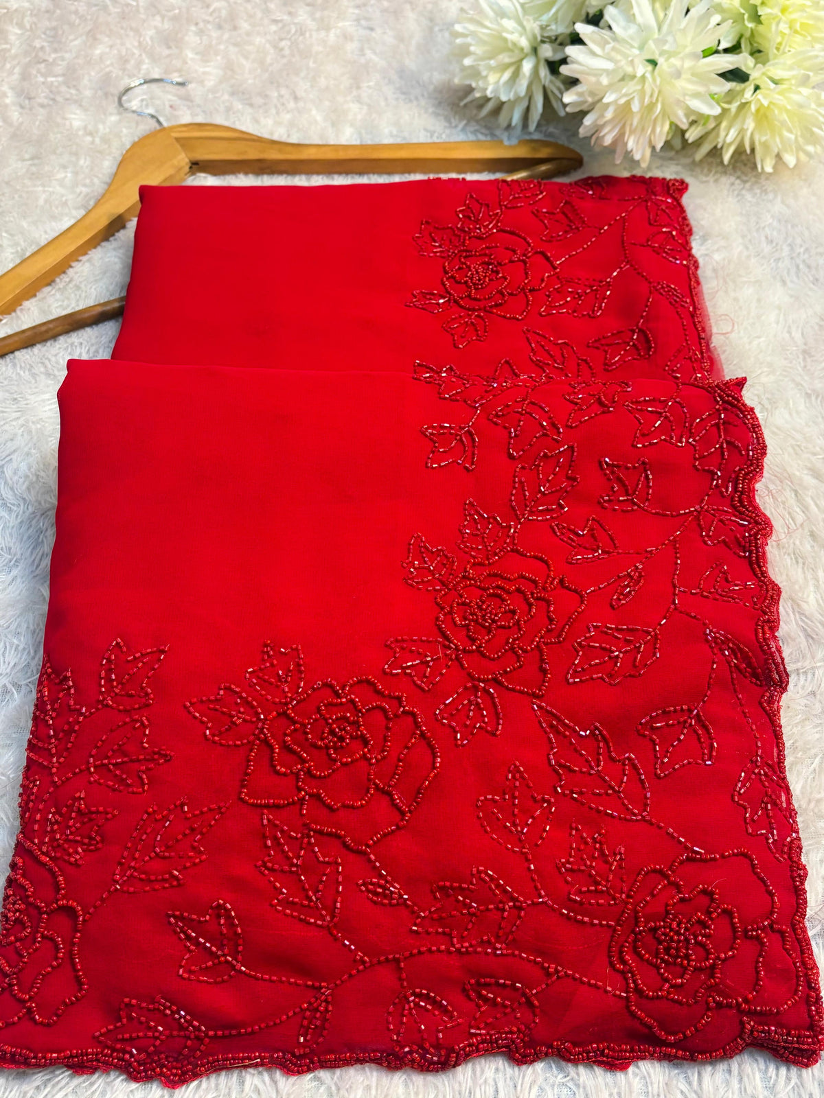 Georgette handwork saree – Sumi Vastra