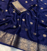 Soft crepe jacquard silk butta saree