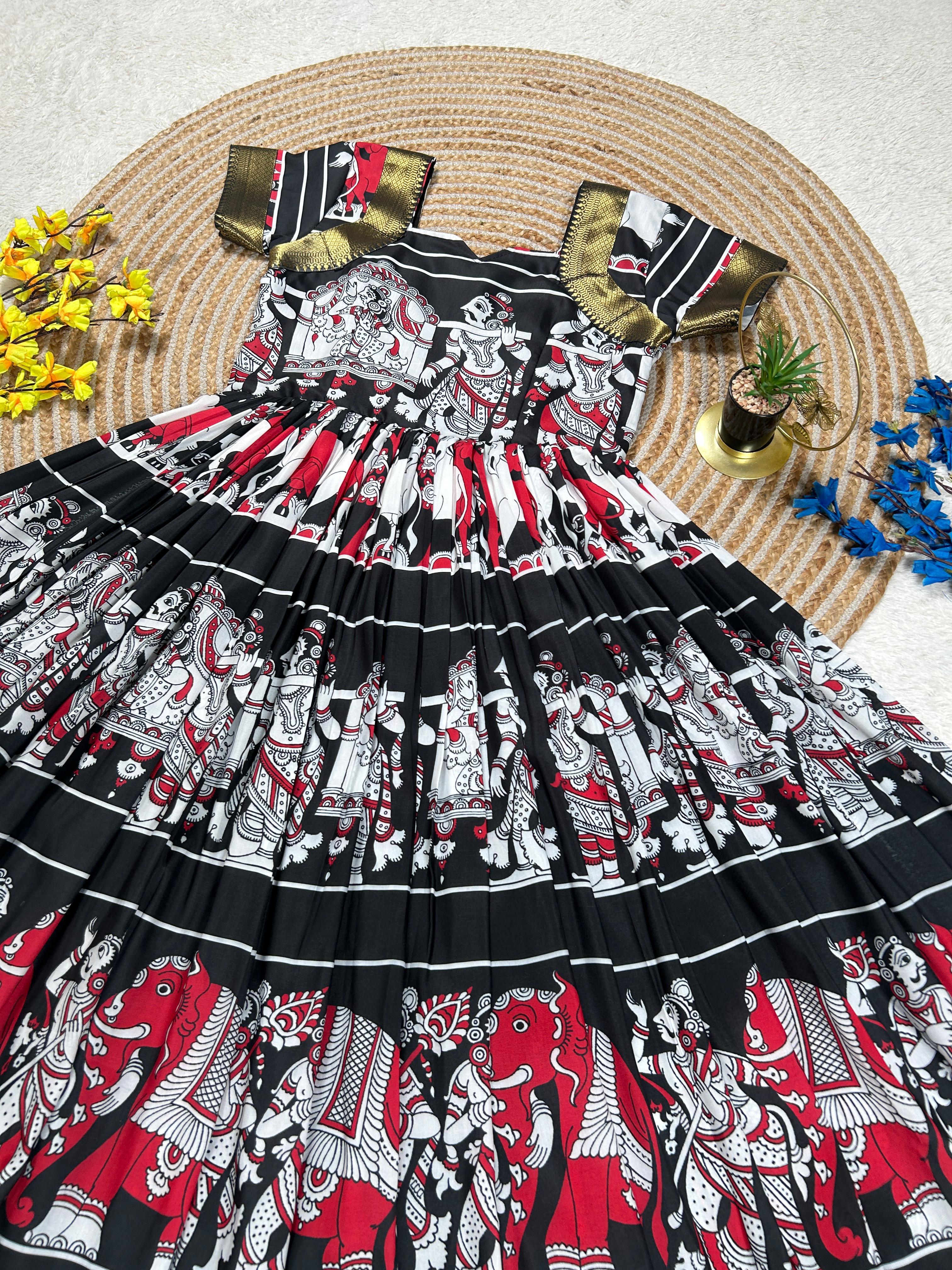 Muslin Cotton Kalamkari Frock