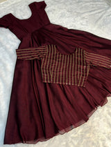 3 in 1 beautiful fully stitched gown in coat