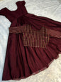 3 in 1 beautiful fully stitched gown in coat