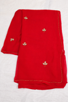 Soft chiffon saree leaf pattern