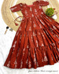 Warli doll art block print maxi