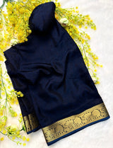 Zari Weaving Marshmellow Georgette Silk Saree