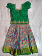 Customised maggam pattu parikini for kids