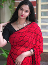 Georgette handwork saree