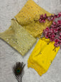 Georgette chikankari heavy Jaal work 3 pc kurti set