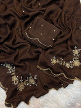 Rangoli crush pure handwork saree