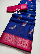 Beautiful marshmellow moss georgette saree