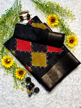 Marshmallow Matte Georgette Rangkat Saree