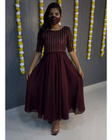 3 in 1 beautiful fully stitched gown in coat