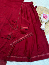 Fully stitched mocha premium quality lehanga/half saree