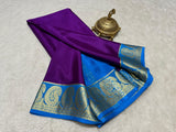 Mysore silk contrast budget friendly saree