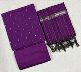 Raw silk dress material set