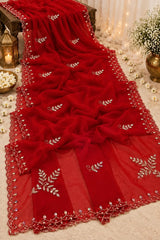 Royal georgette hand work saree