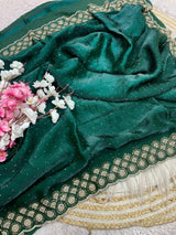 Space Silk diamond work saree