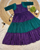 Dual colour maxi frocks for women