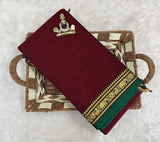 Narayanpeta Mercerised Cotton elephant small boarder saree