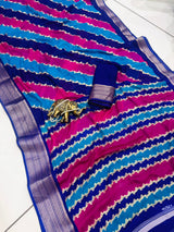 Marshmallow Matte Georgette Rangkat Saree