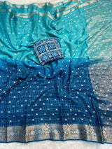 Pure Viscose Chinnon Saree with bandini Blouse