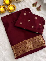 Viscose premium mysore crepe silk saree