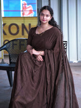 Coffee crush original beads buttis saree