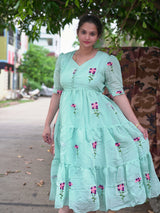 Cotton fully stitched maxi gown for women