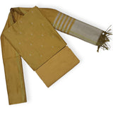 Raw silk dress material set