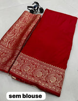 Kanjivaram style soft silk saree
