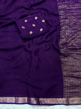 Pure chinnon soft saree