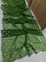 Handwork georgette saree