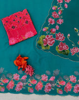 Partywear classy handwork katdana saree