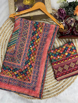 Premium Laya celeb inspired ajrak saree