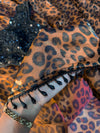Tiger print space silk stylish saree with unstitched blouse