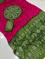 Semi modal bandini print saree