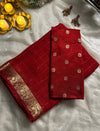 Viscose georgette checks sequins pattern sarees