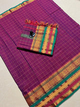 Narayanpeta checks model big boarder dress material set