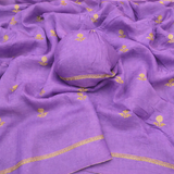 Jute silk viscose leaf pattern saree